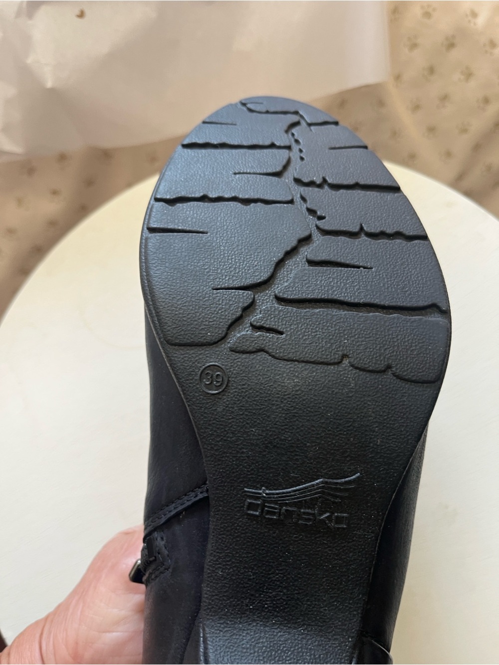 Dansko-Debbie Burnished Nubuck Black Leather AnkleBootie - Picture 11 of 13
